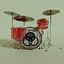 Drum set 3D model
