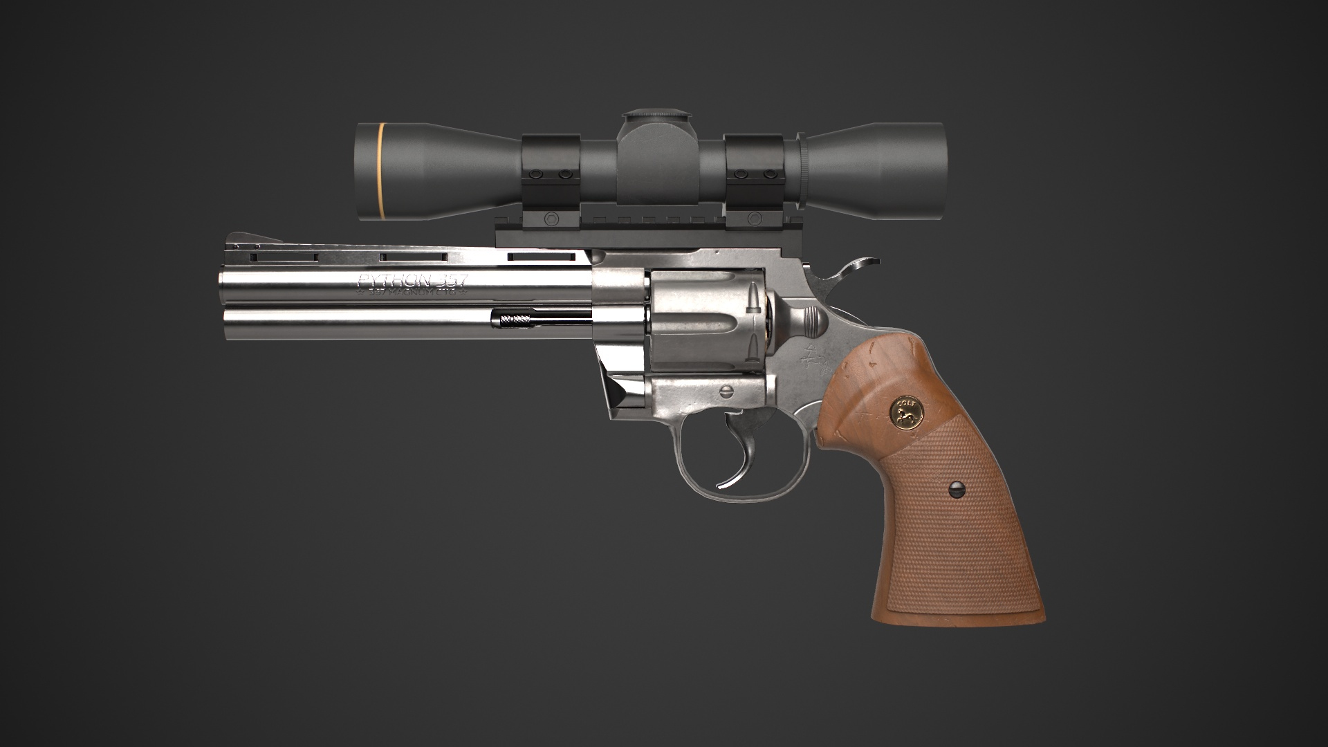 3D Python Revolver 6 -Telescopic Sight - TurboSquid 2240671