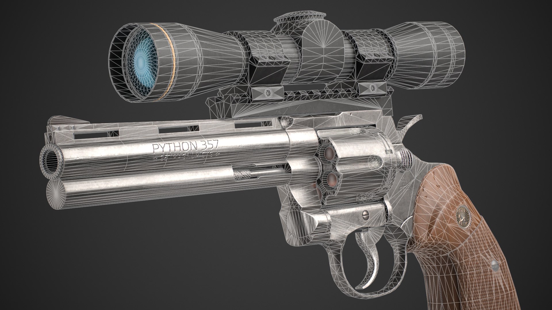 3D Python Revolver 6 -Telescopic Sight - TurboSquid 2240671