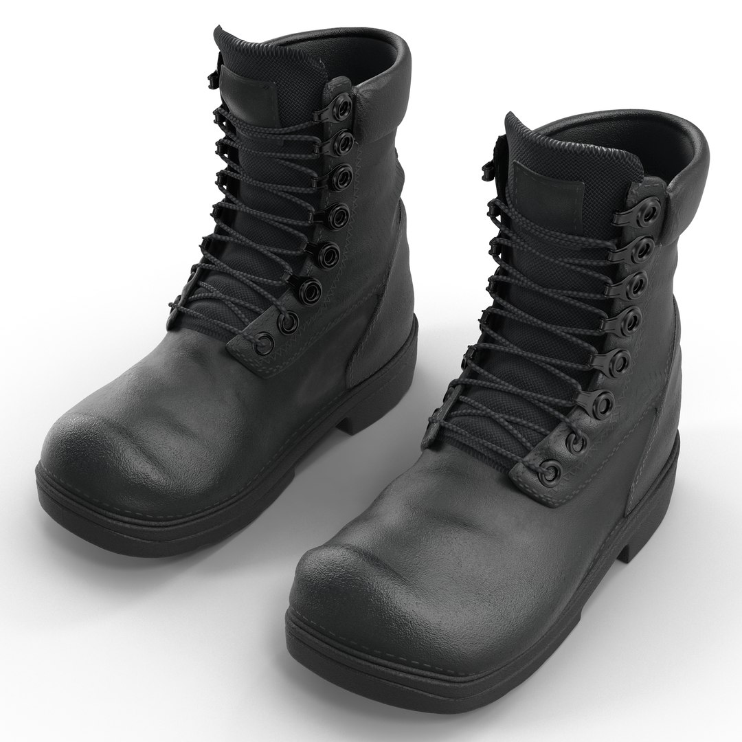Military Boots 3D model preview