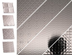 Fluted glass Set 13 3D model