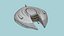 Obcy statek kosmiczny UFO D09 Full White - projekt statku kosmicznego Sci Fi