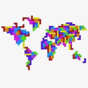 tetris blocks world mapped model
