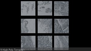 terrains untextured 3d model