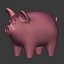 3D model cartoon pig