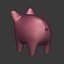 3D model cartoon pig