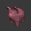 3D model cartoon pig