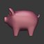 3D model cartoon pig
