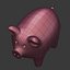 3D model cartoon pig