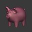 3D model cartoon pig