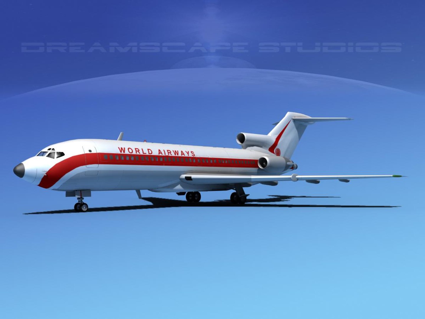 Airline Boeing 727 727-100 Obj