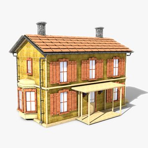 3d story building house model