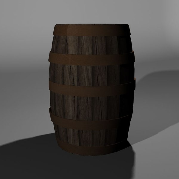 3D Maya barrel medieval wine