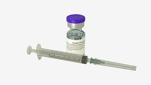 covid vaccine vial dead 3D