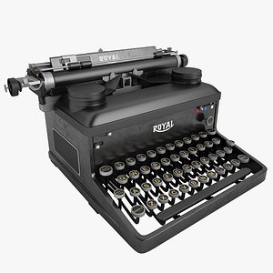 3d model typewriter royal writer