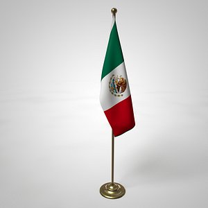 Mexico Flag and Pole