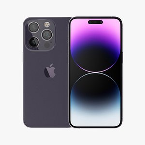 Apple iPhone 14 Pro Deep Purple 3D model