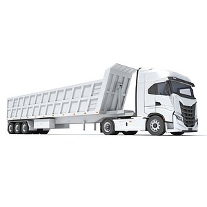 Truck with Tipper Trailer 3D