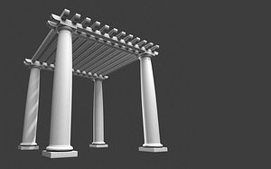 3d 3ds architecture pergola garden park