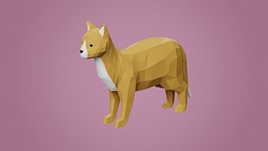 Lowpoly stylized Cat 3D model