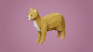 Lowpoly stylized Cat
