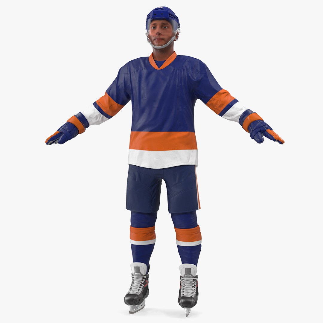 Hockey Player Blue 3D model preview