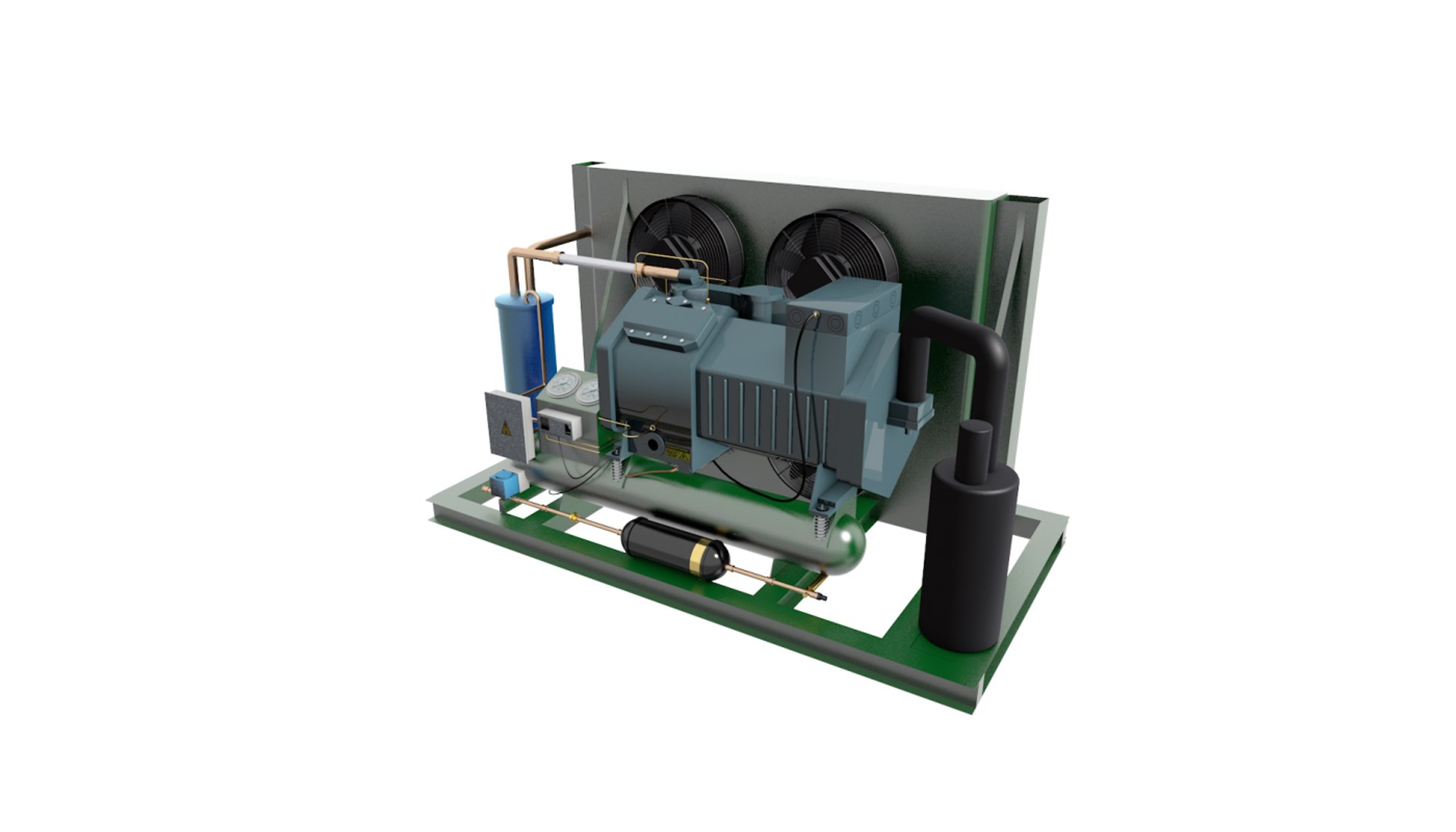 3D Compressor Condenser Machine Model - TurboSquid 1341118