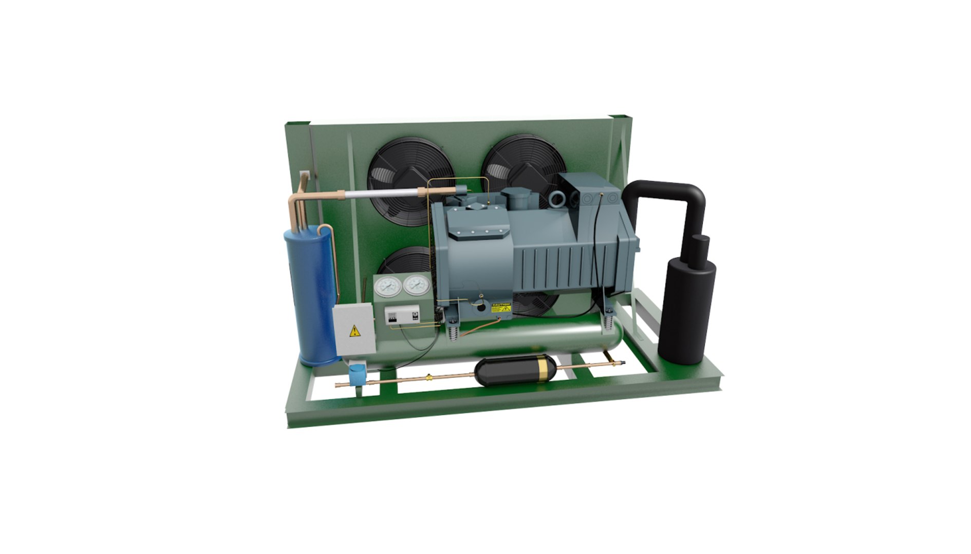 3D Compressor Condenser Machine Model - TurboSquid 1341118