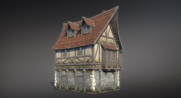 set medieval fantasy house 3d 3ds