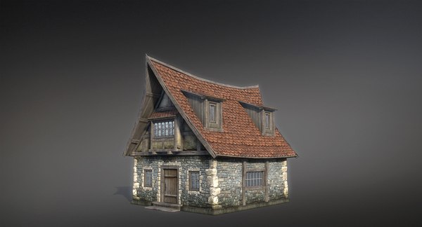 Set Medieval Fantasy House 3d 3ds