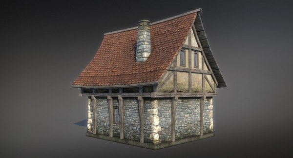 set medieval fantasy house 3d 3ds