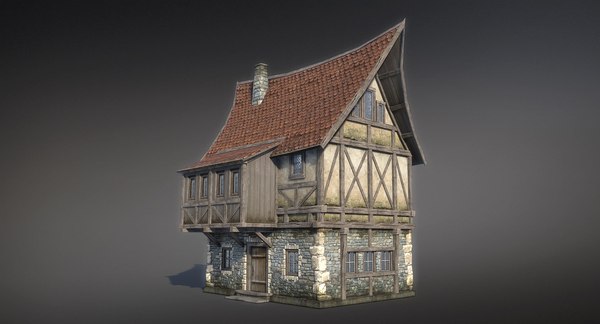 set medieval fantasy house 3d 3ds