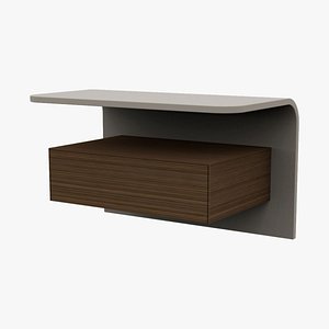 3D Suspended bedside table with drawer
