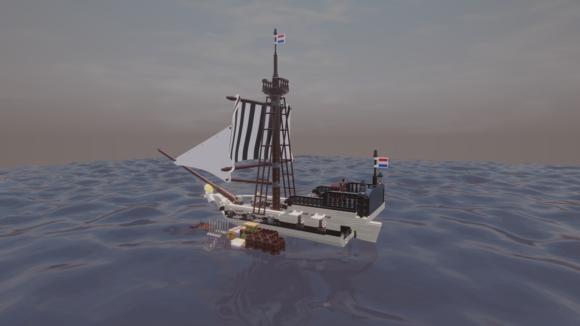 3D LEGO - FRENCH SLOOP - PETITE LIBERTE - Rogue Film Productions model ...