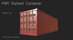 3D container stylized realistics