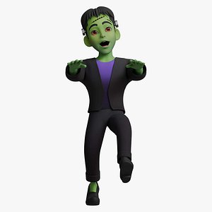 3D model Halloween FrankenStein Boy Stylized