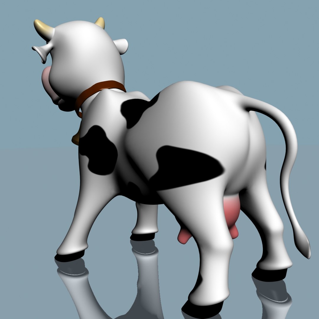 3d Cute Cow Rigged