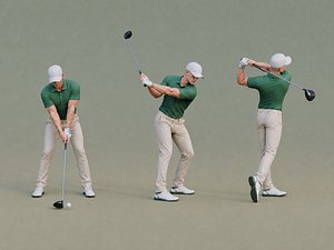 Golfer Character With Club