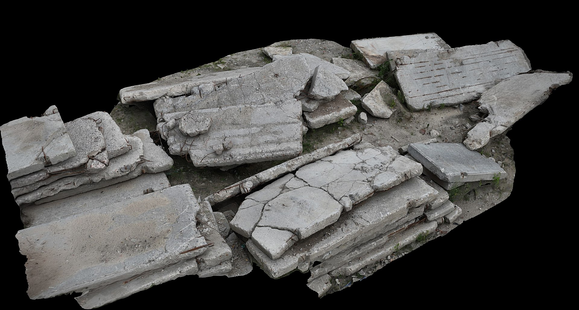 3D Concrete Slabs Debris Rubble Photogrammetry Model - TurboSquid 2274882