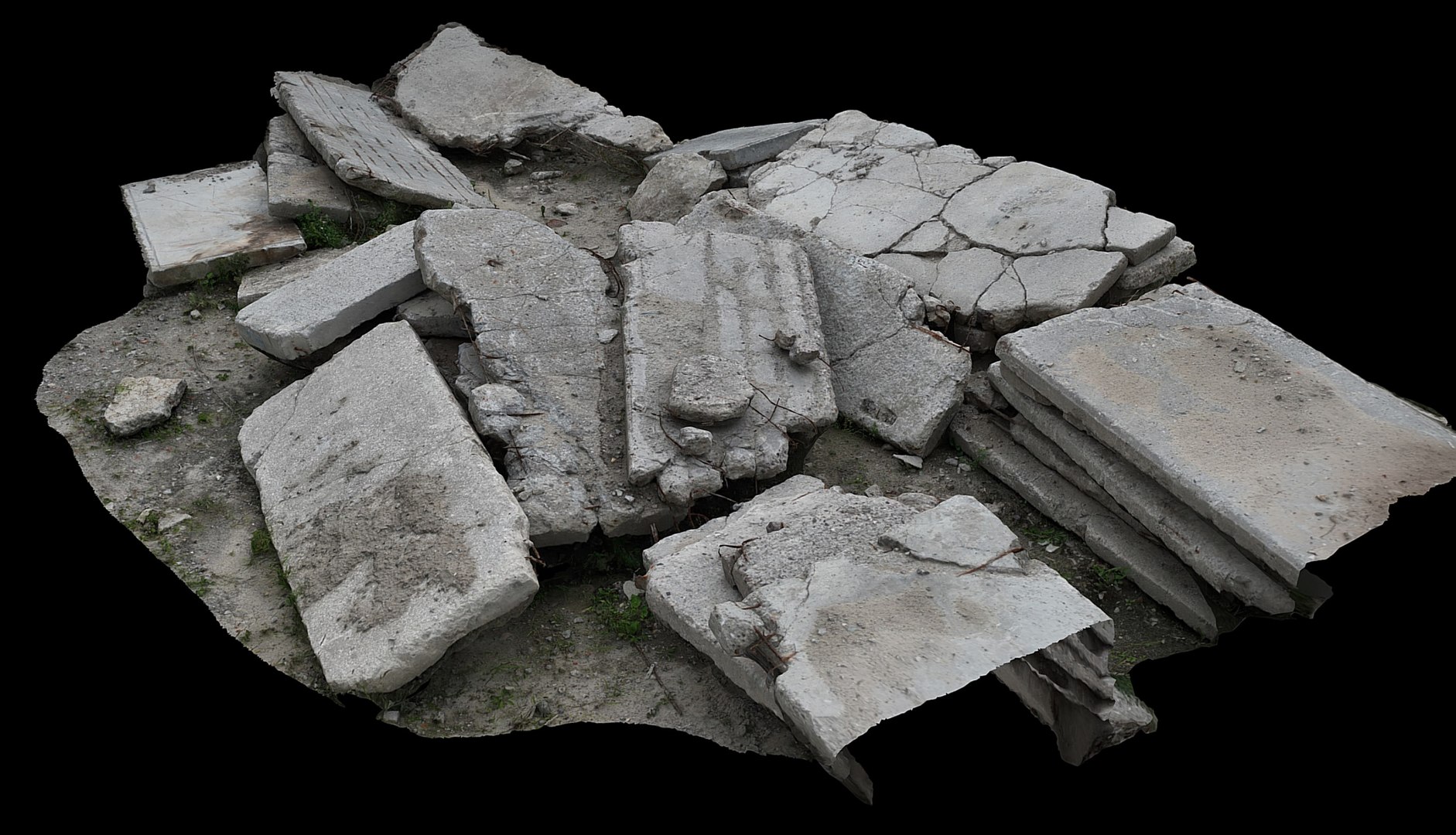 3D Concrete Slabs Debris Rubble Photogrammetry Model - TurboSquid 2274882