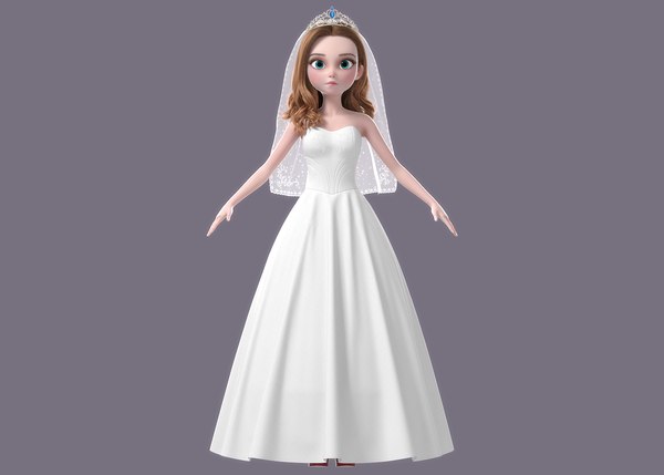 modelo 3d Cartoon Bride Groom Rigged - TurboSquid 1985753
