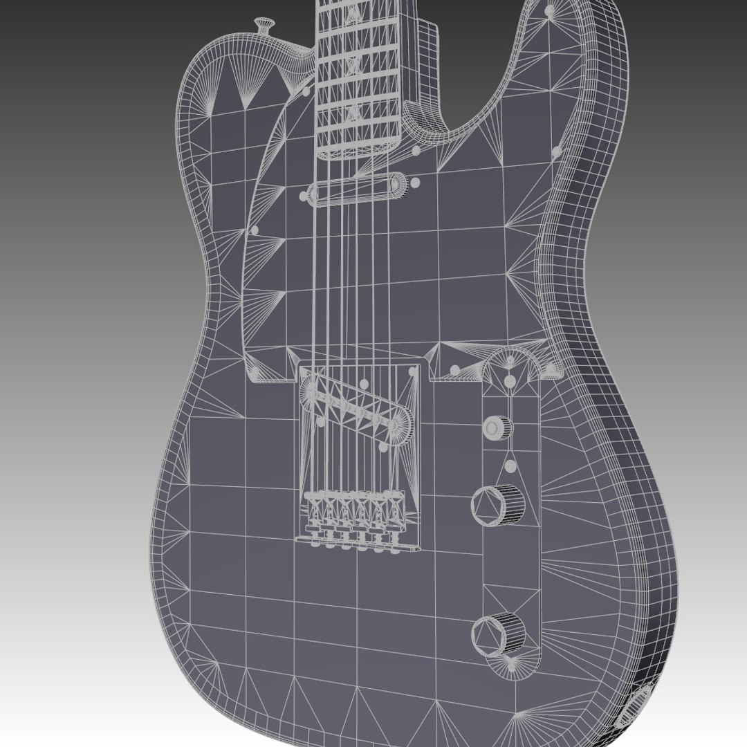 3d Fender Telecaster American Standard Model