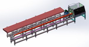 Automatic Feeding Pipe and Tube Cutting Machine 3D CAD Model 3D model