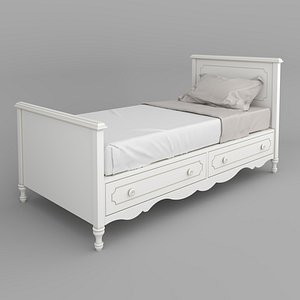 child bed white 3D