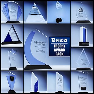 3d model of pack trophy award cup