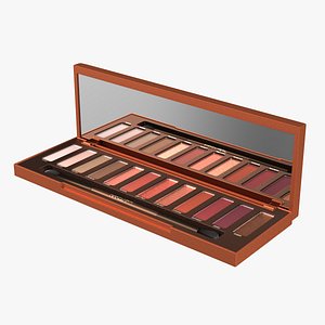 Urban Decay Naked Heat Eyeshadow Palette with Brush Fur 3D model