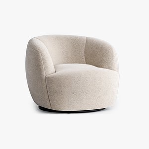 CB2 Gwyneth Boucle Swivel Chair