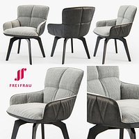 Freifrau Marla armchair low wooden frame