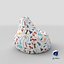 3D model Bean Bag Chairs and Pillows Collection V6