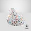 3D model Bean Bag Chairs and Pillows Collection V6